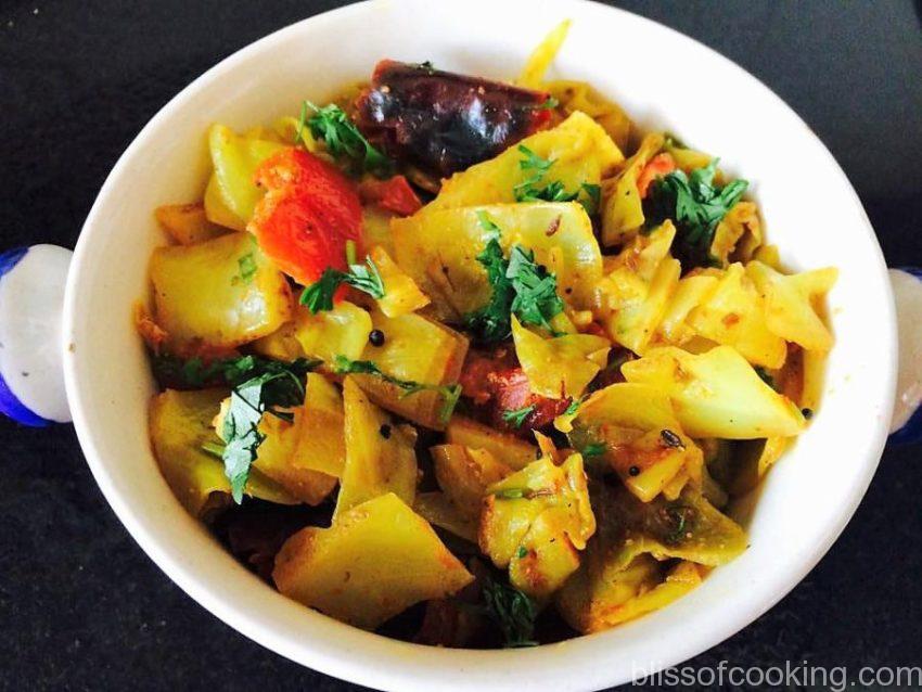 Kadai Patta Gobhi Stir Fried Cabbage Bliss Of Cooking