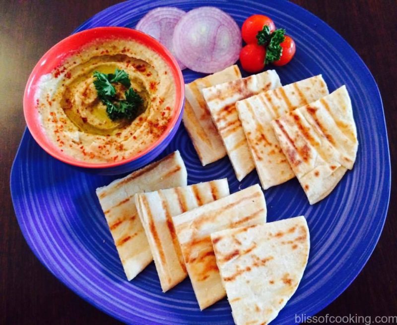 Grilled Pita with Hummus, Grilled Pita