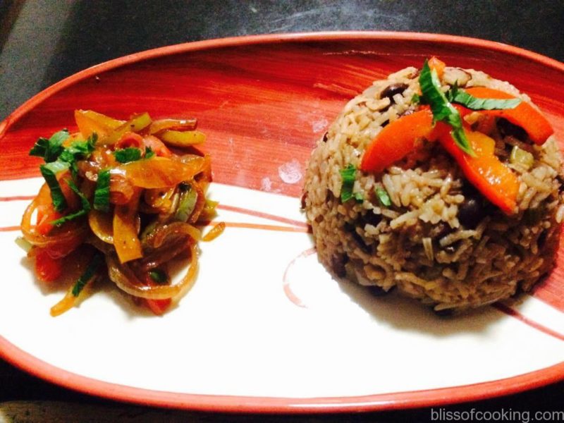 Jamaican Rice with Peppers, Red Bean Rice with Peppers