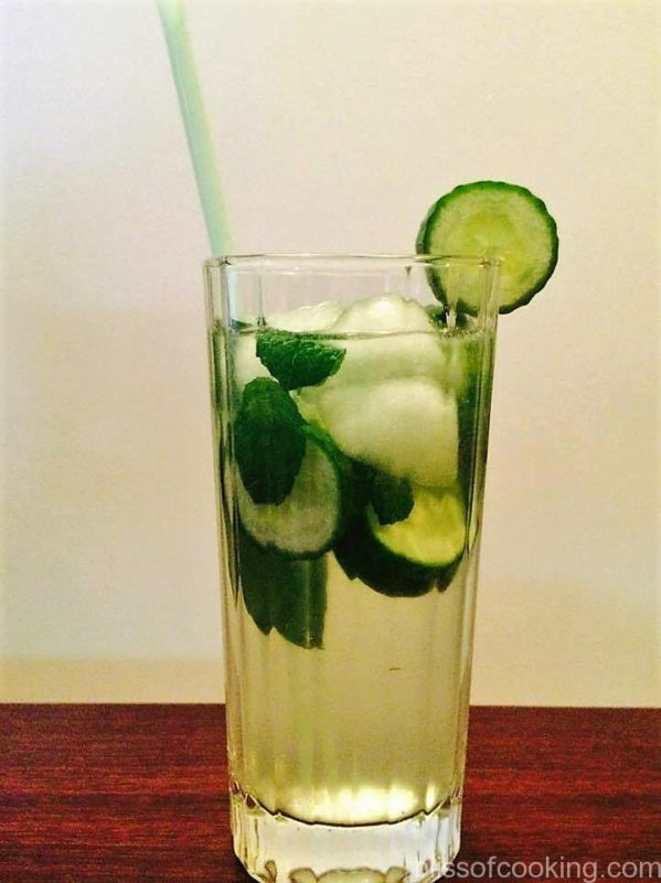 Cucumber and Basil Cooler, Infused drink for hot weather