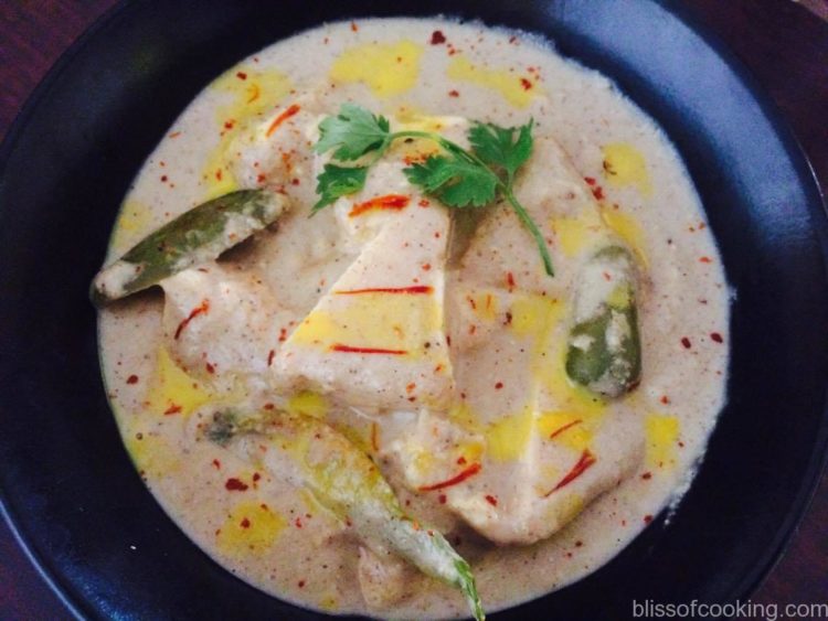 Dum ka Paneer, Cottage Cheese in White gravy