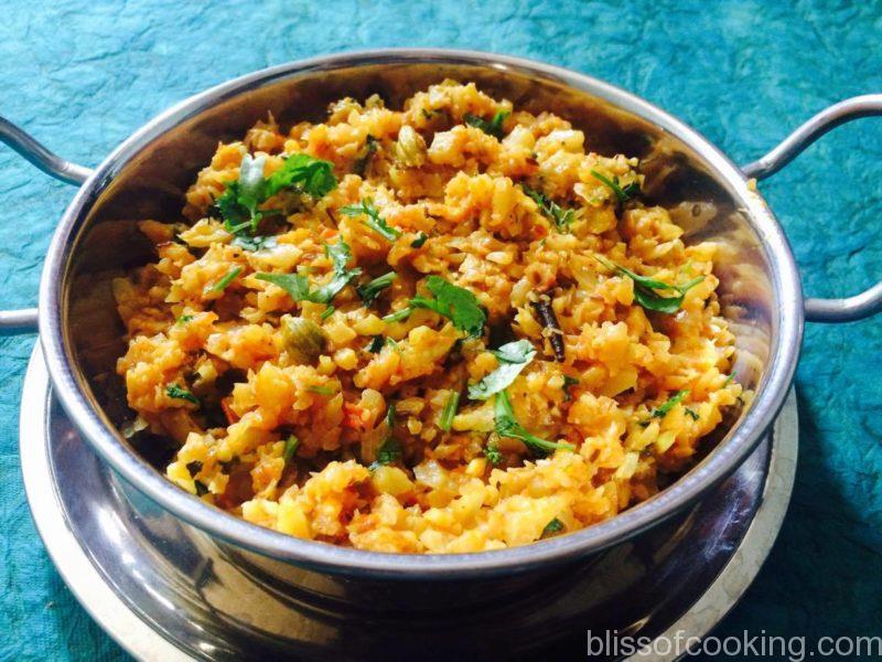 Ghuti Hui Gobhi Ki Sabzi - Cauliflower Bhurji