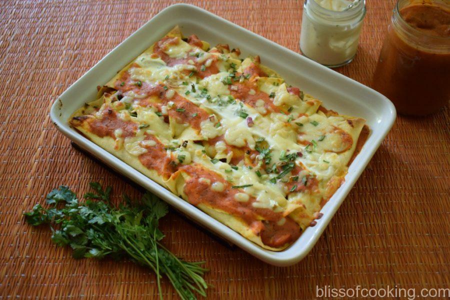 Cheesy Baked Vegetable Enchiladas