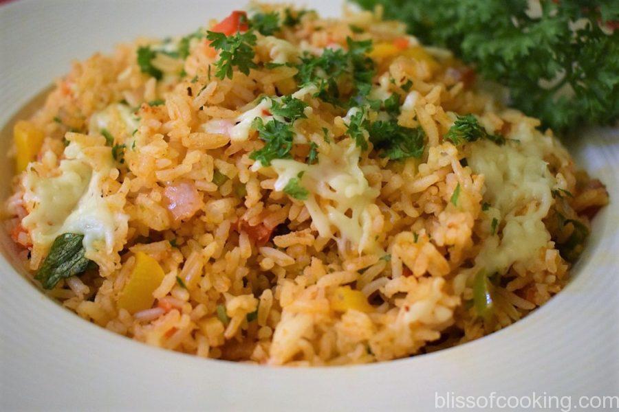 Cheesy Cajun Fried Rice