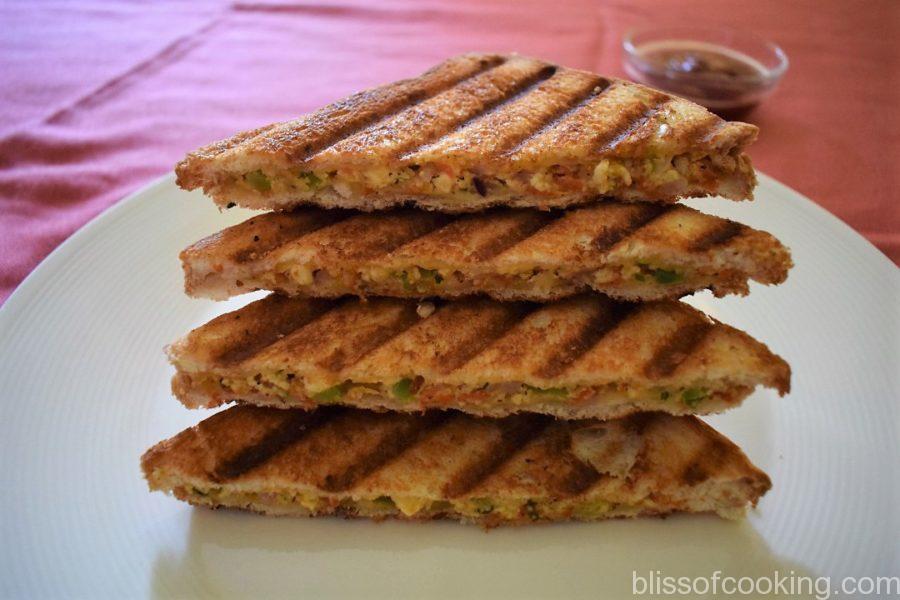 Cottage Cheese Grilled Sandwich