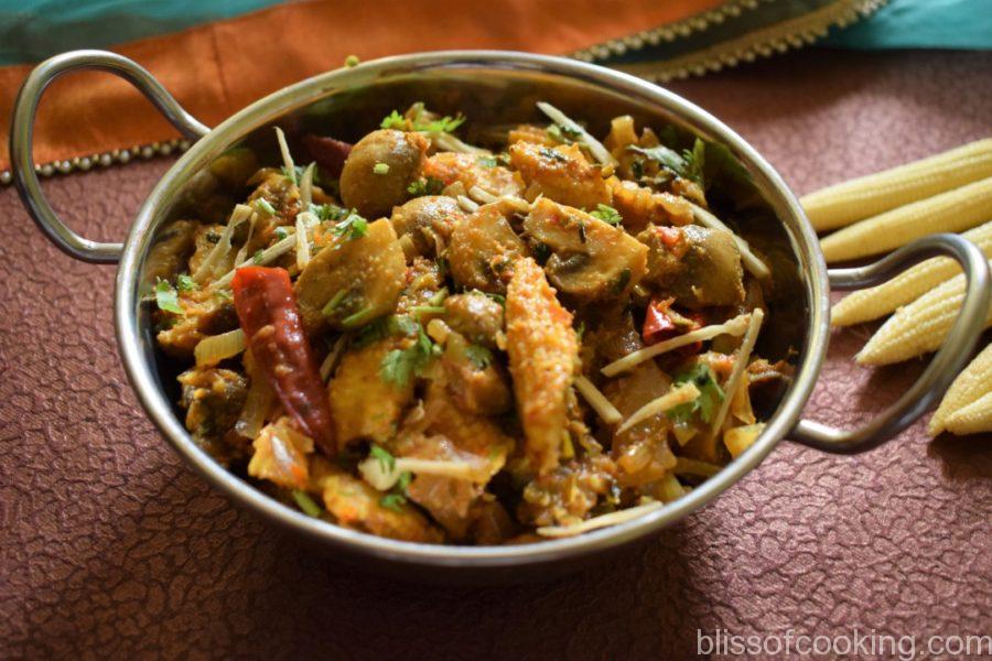 Mushroom and Baby Corn Jalfrezi