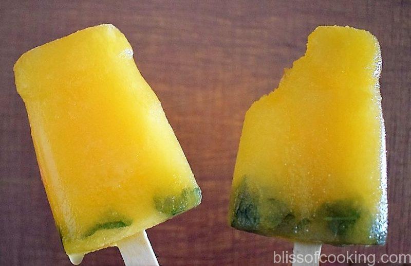 Orange and Mint Pops