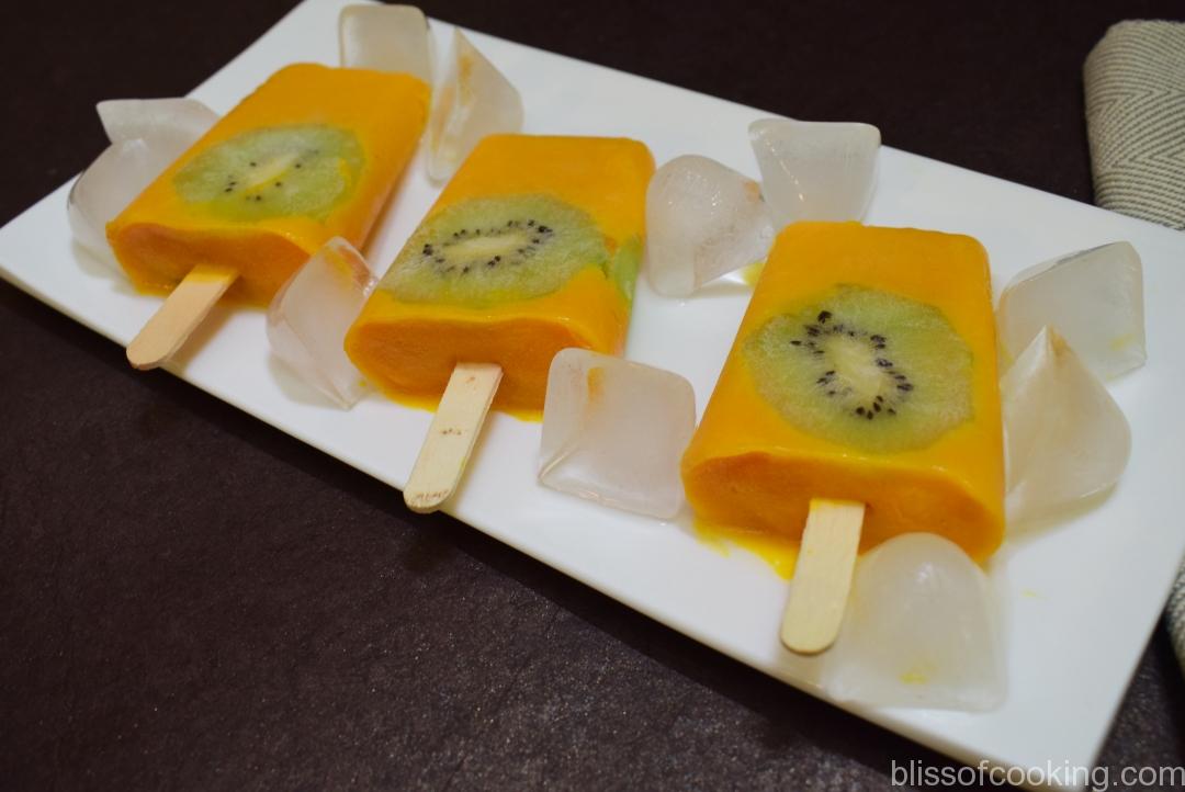 Mango and Kiwi Pops