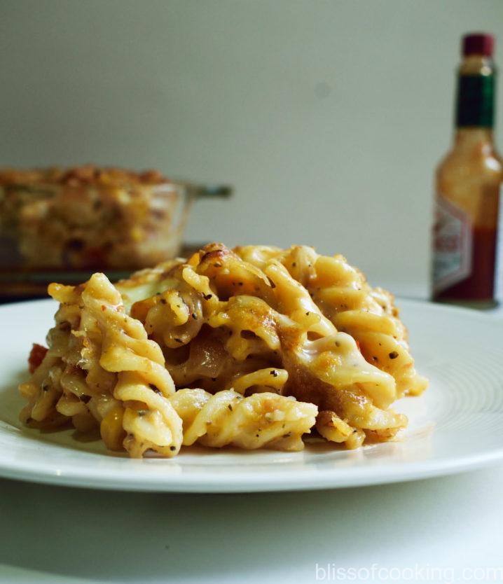 Baked Pasta in Bechamel and Tomato Sauce