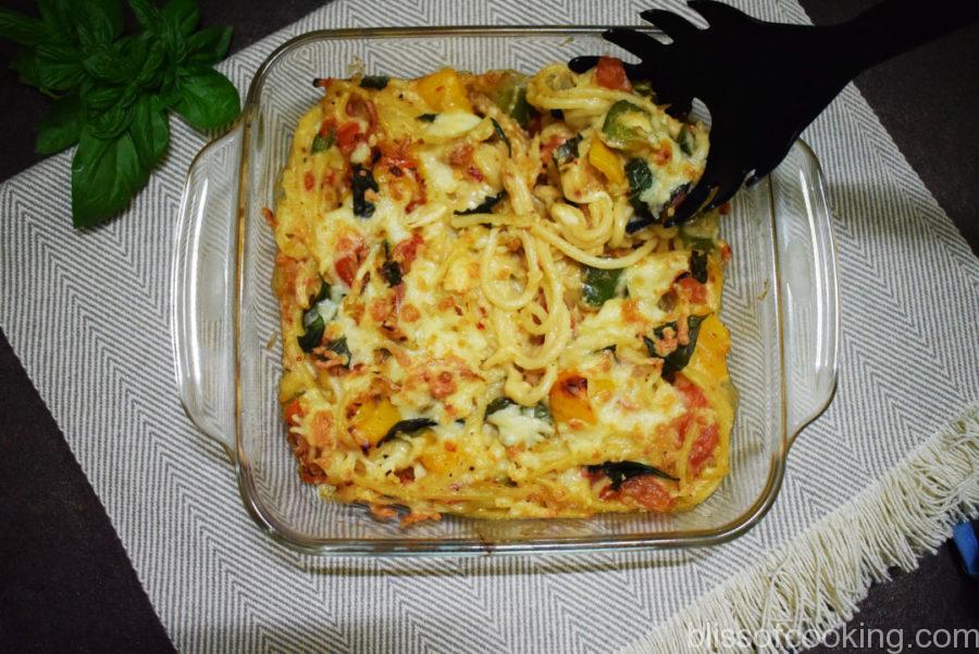 Baked Spaghetti in Bechamel Sauce