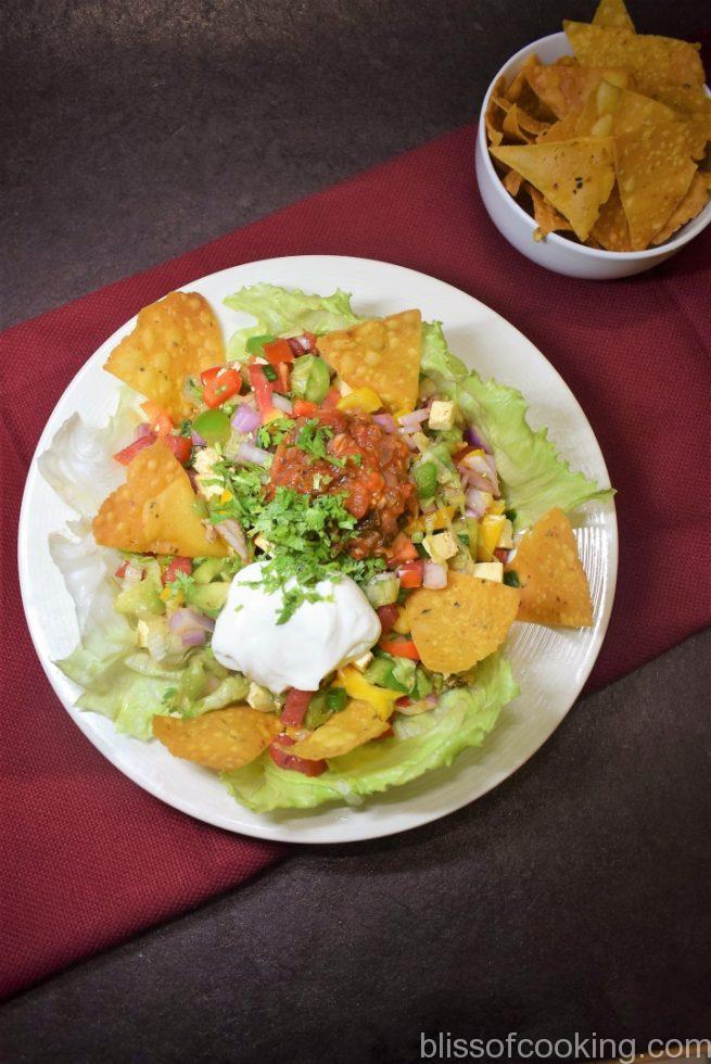 Mexican Salad with Nacho Chips