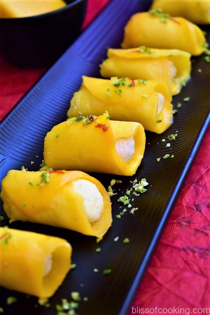 Mango Paneer Rolls