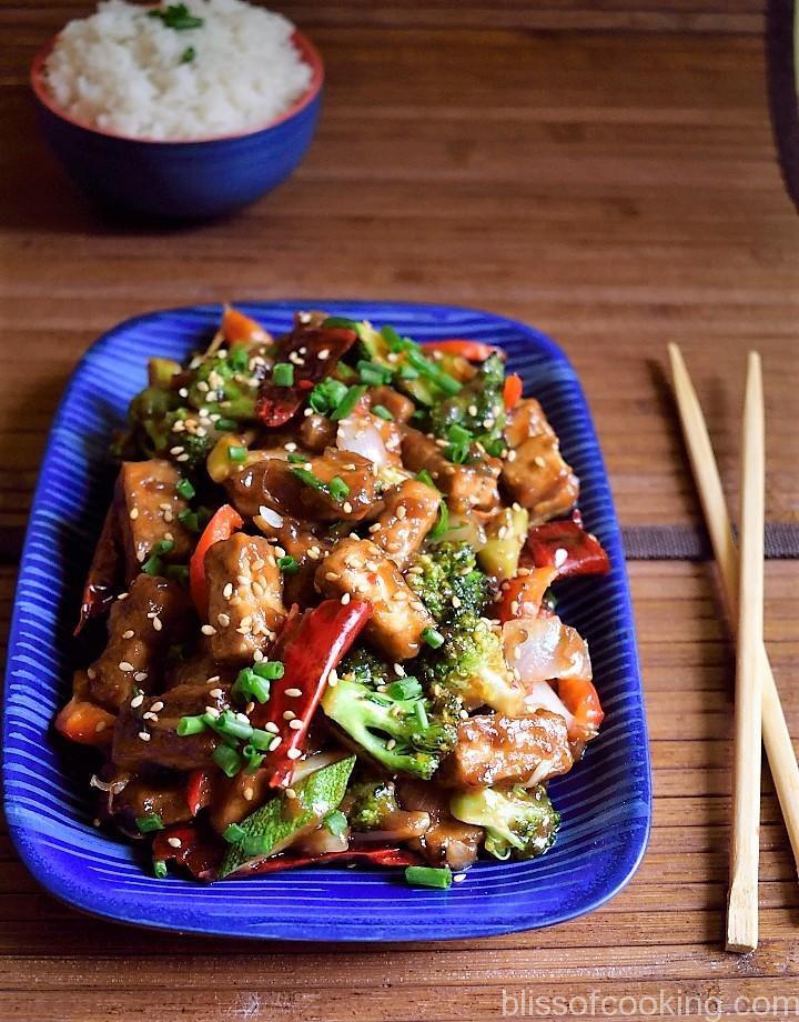 Spicy Stir Fried Tofu With Vegetables