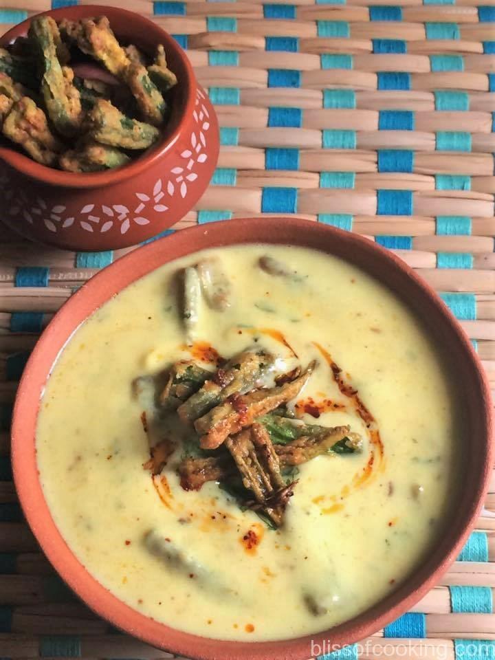 Bhindi Ki Kadhi, Okra In Yogurt Gravy