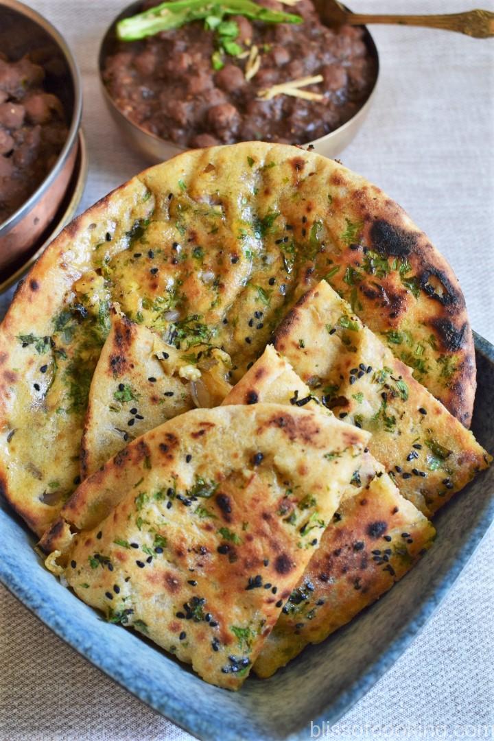 Paneer and Cheese Stuffed Kulcha