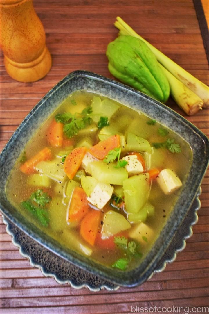 Chayote Soup with Lemongrass, Chow Chow