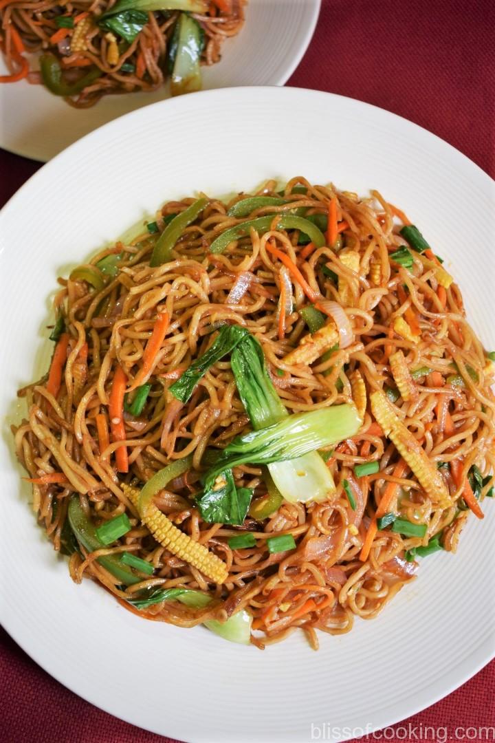 Pan Fried Sriracha Noodles