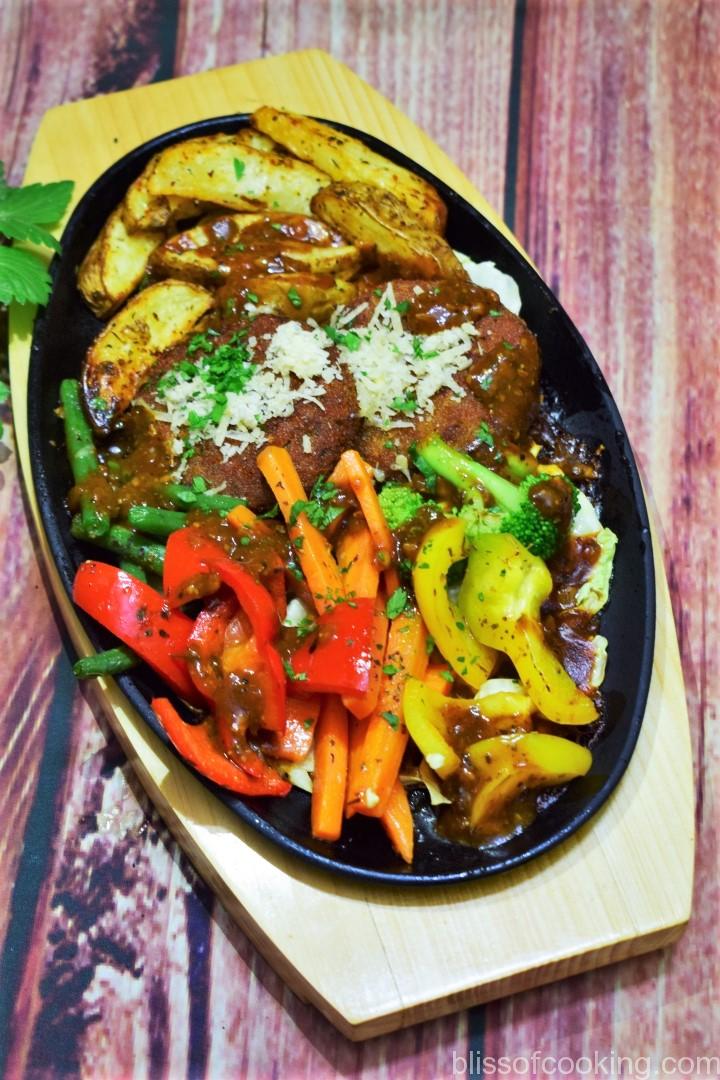 Continental Vegetable Steak Sizzler