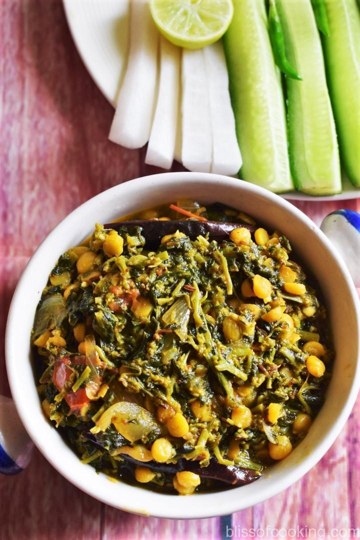 Chaulai Channa Dal ki Sabzi, Amaranth And Gram Dal Sabzi, Cholai