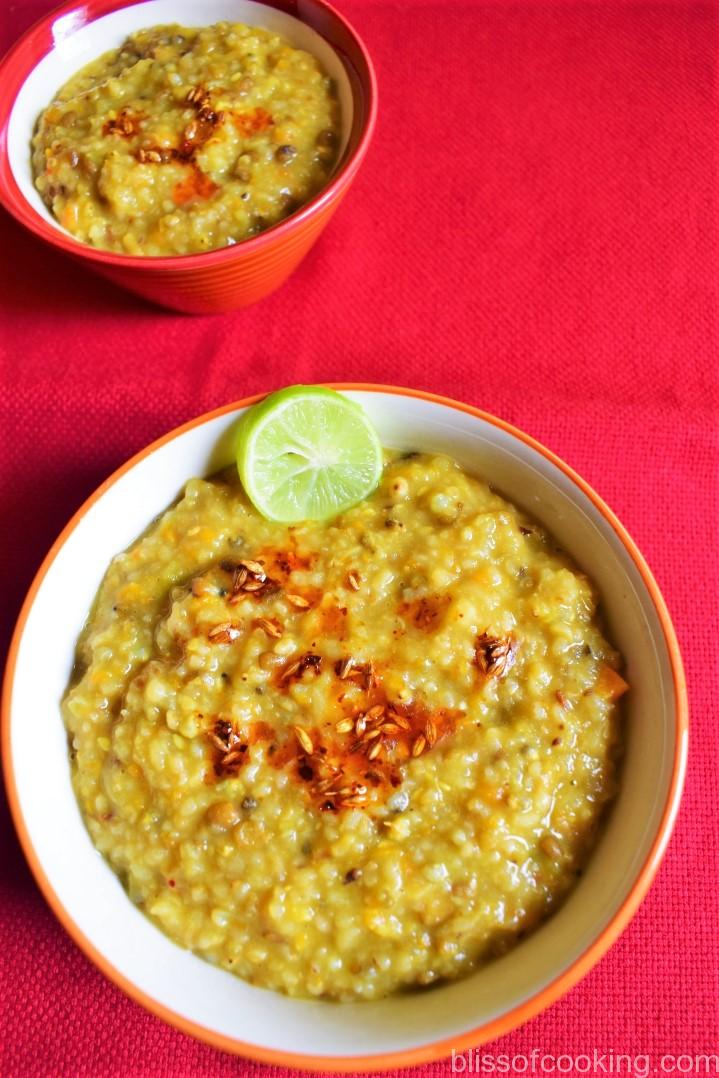 Vegetable Dalia, Broken Wheat Vegetable Porridge