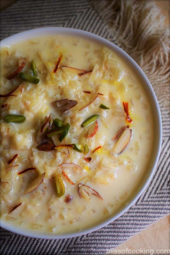 Chawal Ki Kheer, Rice Pudding, Kheer