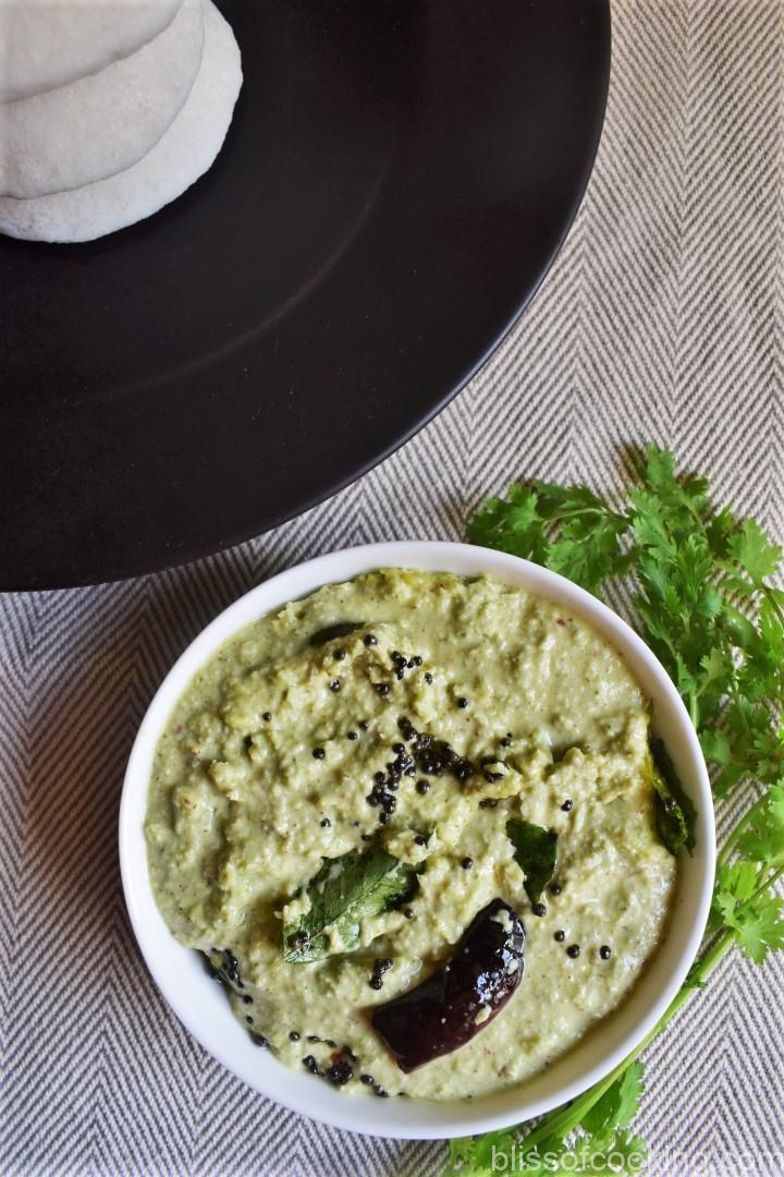 Coconut Coriander Chutney, Green Coriander Coconut chutney, Coriander Coconut chutney, Coconut Chutney