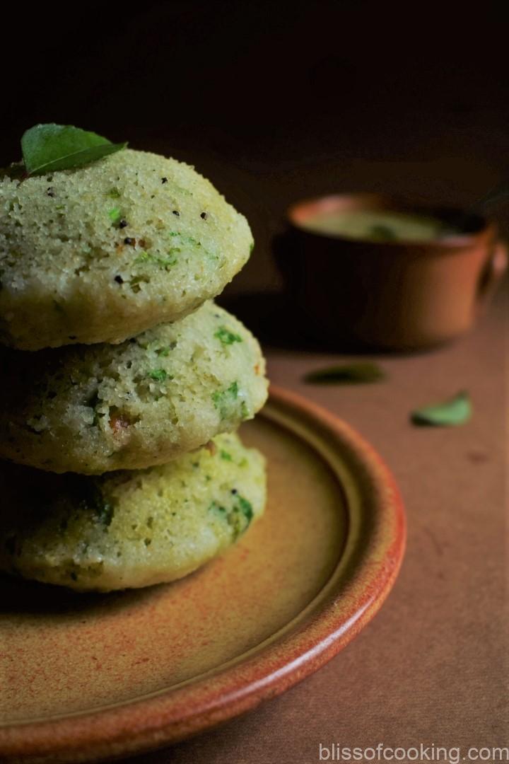 Rava Idli, Rava Idly, Semolina Steamed Cake