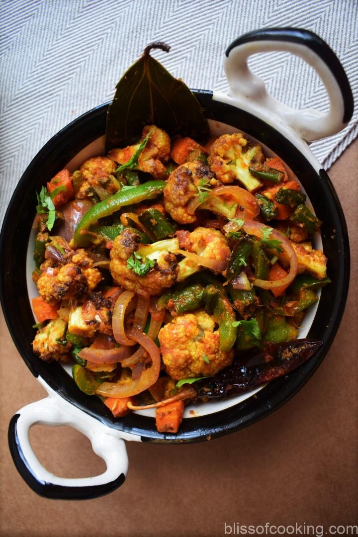 Easy Mix Vegetables - Restaurant Style - Bliss of Cooking
