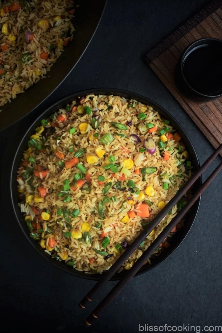Vegetable Chinese Fried Rice, Chinese Fried Rice, Fried Rice