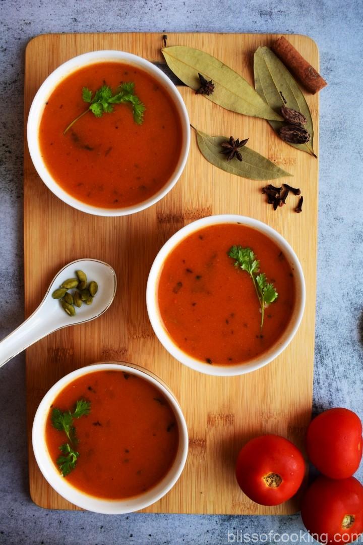 Tamatar Dhaniye Ka Shorba, Tomato and Coriander Soup