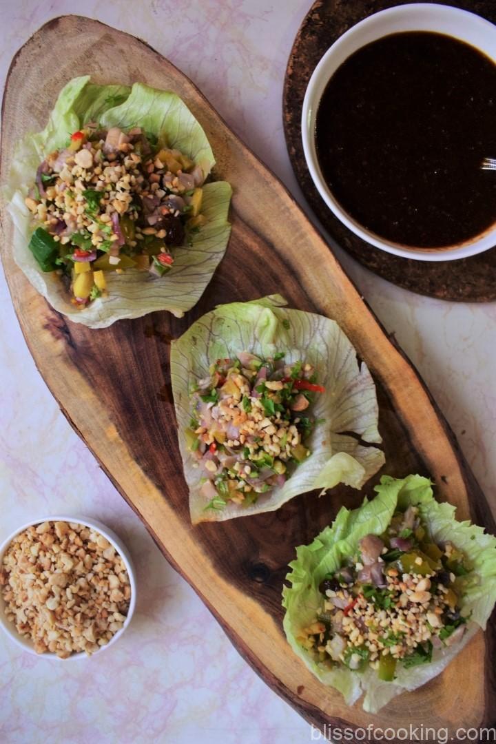 Thai Mushroom Lettuce Cups, Lettuce Cup, Lettuce Salad, Lettuce Wraps, Lettuce Rolls