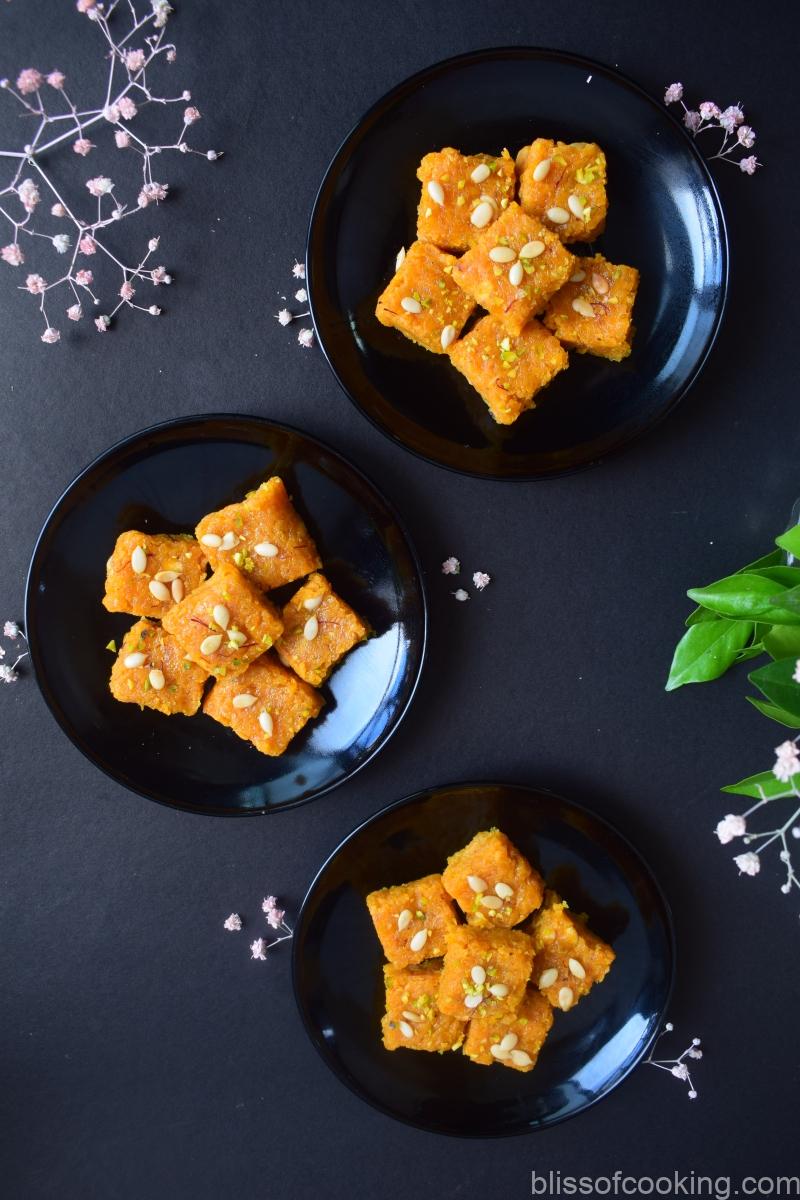 Kaddu ki Barfi, Kaddu ka Meetha, Pumpkin Halwa, Pumpkin Fudge