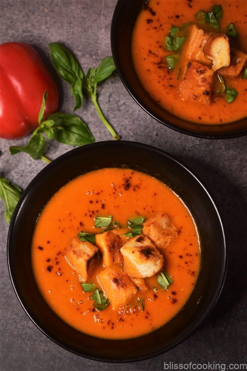 Roasted Red Pepper and Tomato Soup