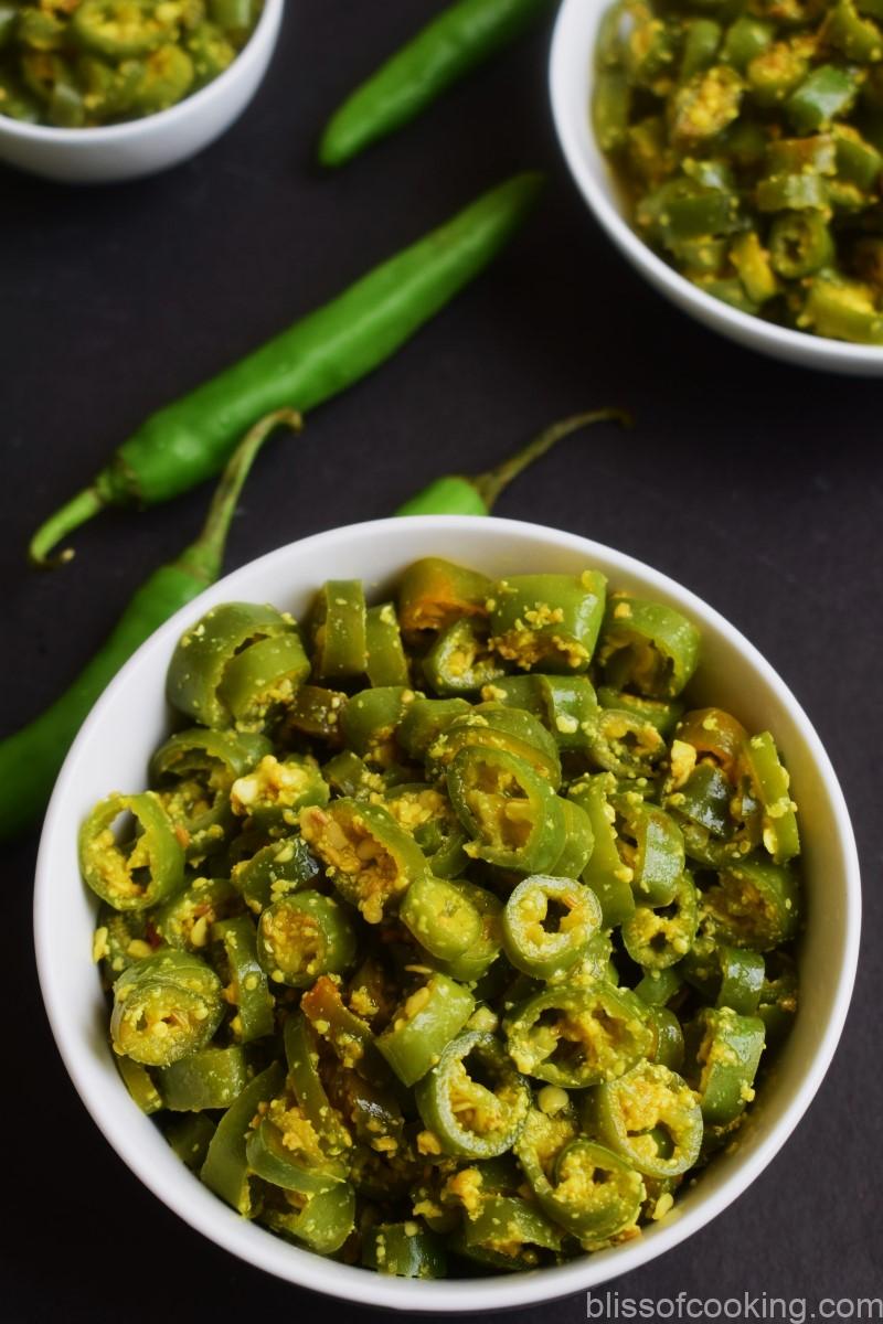 Hari Mirch ka Achaar, Green Chilli Pickle